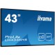 iiyama LH4346HS-B1 pantalla de señalización 108 cm (42.5'') LED Full HD Pantalla plana para señalización digital Negro