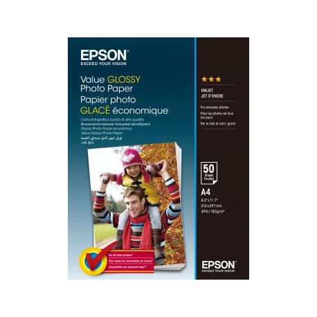 Epson Value Glossy Photo Paper A4 (210×297 mm) Brillo Multicolor C13S400036