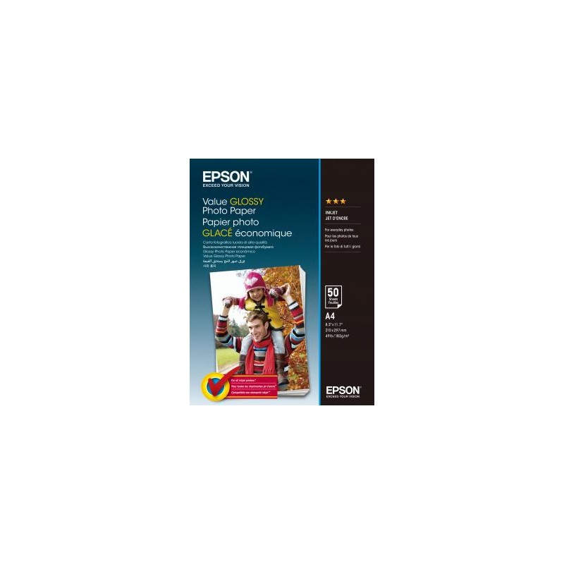 Epson Value Glossy Photo Paper A4 (210×297 mm) Brillo Multicolor