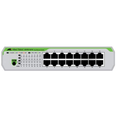 Allied Telesis AT-FS710/16-50 No administrado Fast Ethernet (10/100) Verde, Gris 1U 990-005847-50