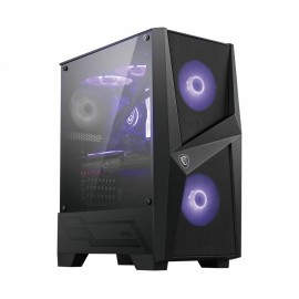 MSI MAG FORGE 100M Midi-Tower Negro, Transparente