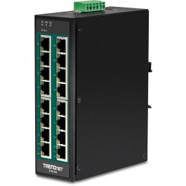 Trendnet TI-PG160 switch No administrado Gigabit Ethernet (10/100/1000) Negro Energía sobre Ethernet (PoE) ti-pg160