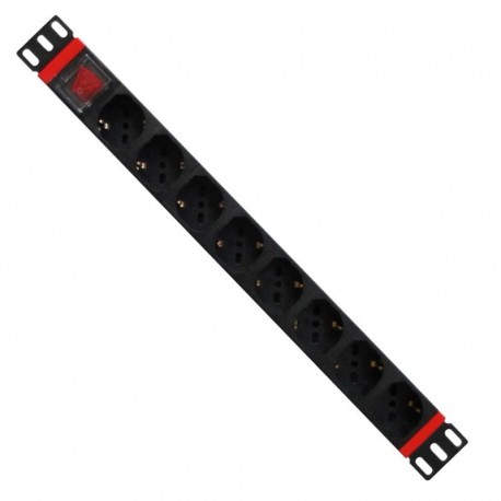 WP WPN-PDU-C01-08 unidad de distribución de energía (PDU) 1U Negro, Rojo 8 salidas AC wpn-pdu-c01-08