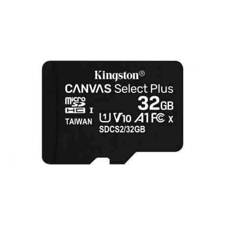 Kingston Technology Canvas Select Plus memoria flash 32 GB MicroSDHC Clase 10 UHS-I SDCS2/32GB
