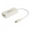 StarTech.com Adaptador de Red Ethernet USB-C con un Puerto USB 3.0 - Blanco US1GC301AUW