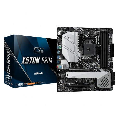 Asrock X570M Pro4 placa base Zócalo AM4 Micro ATX AMD X570 90-mxbas0-a0uayz