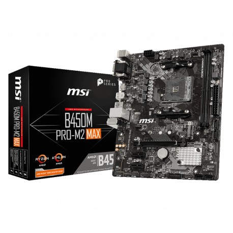 MSI B450M PRO-M2 MAX placa base Zócalo AM4 Micro ATX AMD B450 911-7B84-024
