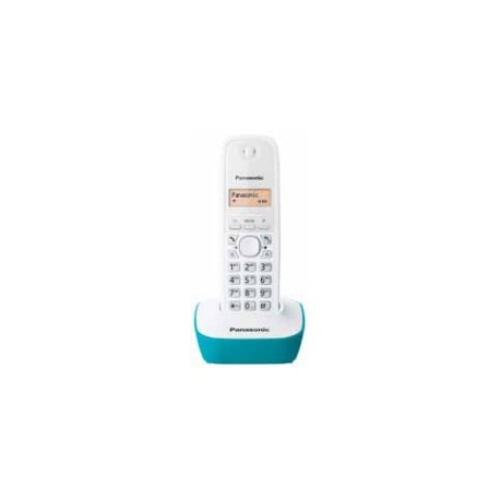 Panasonic KX-TG1611 DECT Identificador de llamadas Turquesa, Color blanco KX-TG1611SPC