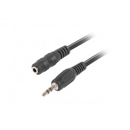 Lanberg CA-MJFJ-10CC-0050-BK cable de audio 5 m 3,5mm Negro ca-mjfj-10cc-0050-bk