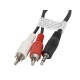 Lanberg CA-MJRC-10CC-0002-BK cable de audio 0,2 m 3,5mm 2 x RCA Negro, Rojo, Blanco ca-mjrc-10cc-0002-bk