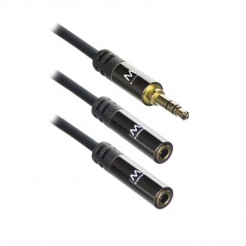 Ewent EW9236 cable de audio 0,15 m 3,5mm 2 x 3,5mm Negro EW9236