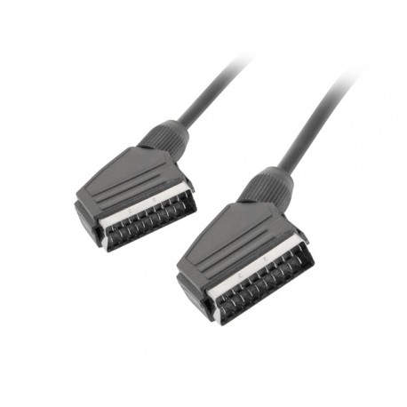 Lanberg cable EUROCONECTOR 3 m SCART (21-pin) Negro ca-eueu-10cc-0030-bk