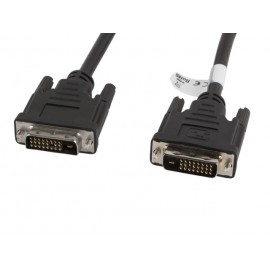 Lanberg Dvi-D (24+1Pol) Dual Link Kabel, 3m cable DVI Negro ca-dvid-10cc-0030-bk