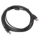 Lanberg cable USB 3 m 2.0 USB B Negro ca-usba-11cc-0030-bk