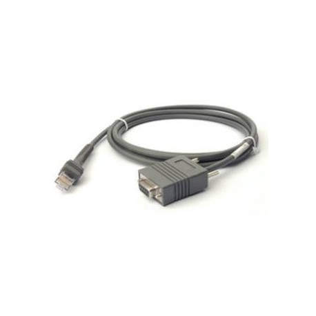 Zebra cable de serie Gris 2,1336 m RS232 DB9 cba-r01-s07pbr