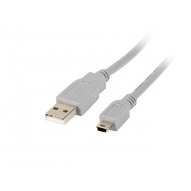 Lanberg cable USB 1,8 m 2.0 Mini-USB A USB A Gris ca-usbk-10cc-0018-s