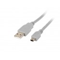 Lanberg cable USB 1,8 m 2.0 Mini-USB A USB A Gris ca-usbk-10cc-0018-s