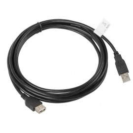 Lanberg cable USB 3 m 2.0 USB A Negro ca-usbe-10cc-0030-bk
