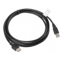 Lanberg cable USB 3 m 2.0 USB A Negro ca-usbe-10cc-0030-bk