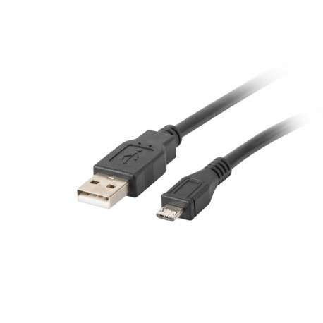 Lanberg cable USB 0,5 m 2.0 Micro-USB B USB A Negro ca-usbm-10cc-0005-bk