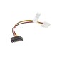 Lanberg cable de SATA 0,15 m SATA 13-pin + Molex (4-pin) SATA de 15 pines Negro, Rojo, Amarillo ca-sahd-10cu-0015