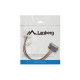 Lanberg cable de SATA 0,15 m SATA 13-pin + Molex (4-pin) SATA de 15 pines Negro, Rojo, Amarillo ca-sahd-10cu-0015