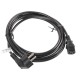 Lanberg cable de transmisión Negro 5 m C13 acoplador CEE7/7 ca-c13c-11cc-0050-bk