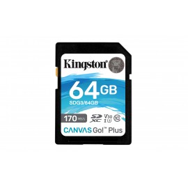 Kingston Technology Canvas Go! Plus memoria flash 64 GB SD Clase 10 UHS-I SDG3/64GB