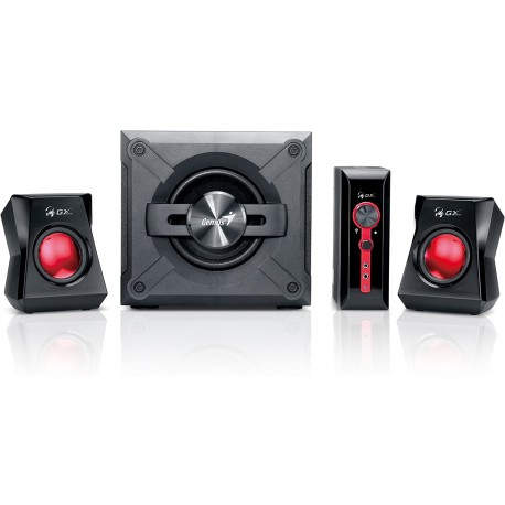 Genius SW-G2.1 1250 conjunto de altavoces 2.1 canales 38 W Negro, Rojo 31730019400