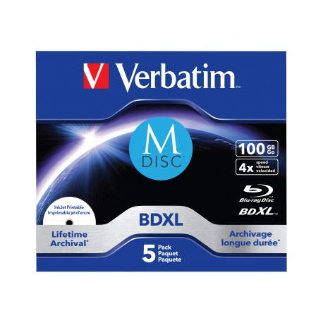 Verbatim M-Disc 4x BDXL 100GB 5pieza(s) 43834