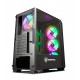 Nfortec Torre Gaming Krater para PC con Cristal Templado y 4 Ventiladores RGB de 120mm Color Negro NF-CS-KRATER-BLACK