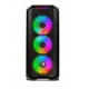 Nfortec Torre Gaming Krater para PC con Cristal Templado y 4 Ventiladores RGB de 120mm Color Negro NF-CS-KRATER-BLACK