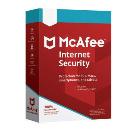 McAfee Internet Security Licencia básica 3 licencia(s) 1 año(s) mis00snr3rdd