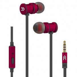 Avenzo AV636RJ auricular y casco Auriculares Dentro de oído Negro, Rojo