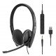 Sennheiser SC 165 USB Binaural Diadema Negro 508317