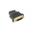 Lanberg AD-0014-BK adaptador de cable HDMI DVI-D (F) (24 + 5) Negro
