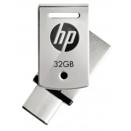 HP x5000m unidad flash USB 32 GB USB Type-A / USB Type-C 3.2 Gen 1 (3.1 Gen 1) Acero inoxidable HPFD5000M-32