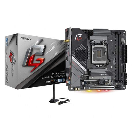 Asrock Z490 Phantom Gaming-ITX/TB3 Mini ITX Intel Z490 - Z490 PHANTOM GAMING-ITX/TB3