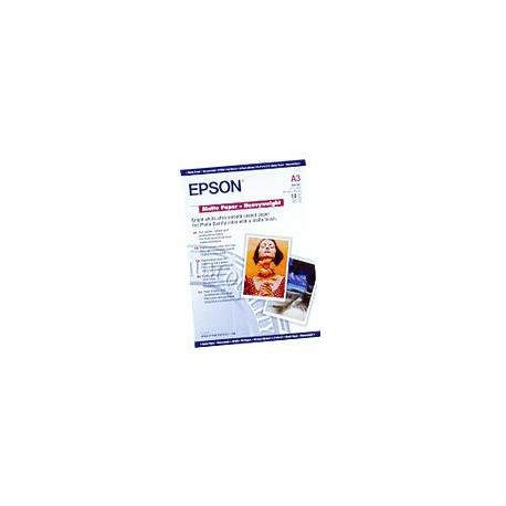 Epson Matte Paper - Heavy Weight A3, 50 Sheet, 167g    S041261 - C13S041261