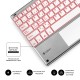 SUBBLIM Teclado Bluetooth Smart Backlit BT Keyboard Touchpad Silver - sub-kbt-smbt50