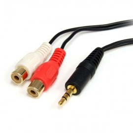 StarTech.com 6ft 3.5mm - 2x RCA cable de audio 1,8 m 3,5mm 2 x RCA Negro - MU1MFRCA