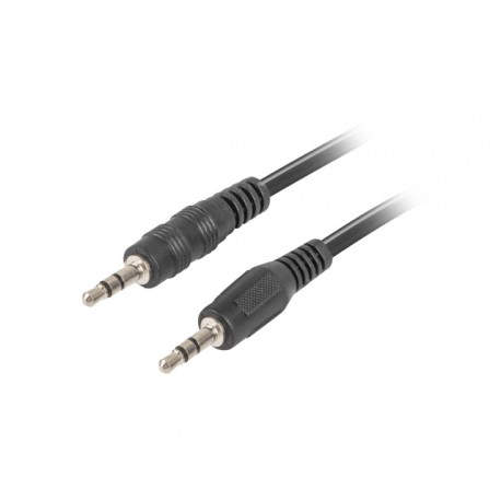 Lanberg CA-MJMJ-10CC-0020-BK cable de audio 2 m 3,5mm Negro - ca-mjmj-10cc-0020-bk