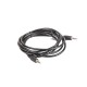 Lanberg CA-MJMJ-10CC-0020-BK cable de audio 2 m 3,5mm Negro - ca-mjmj-10cc-0020-bk