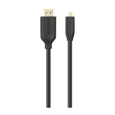 Belkin HDMI - Micro HDMI, 3m cable HDMI HDMI tipo A (Estándar) HDMI tipo D (Micro) Negro - f3y030bf3m-p