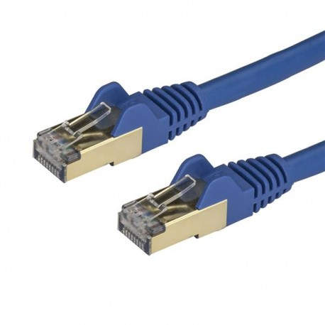 StarTech.com Cable de 1,5m de Red Ethernet Cat6a Azul sin Enganches con Alambre de Cobre - 6ASPAT150CMBL