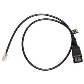 JABRA - 8800-00-94 0.5m Transparente, Negro cable telef?nico - 8800-00-94
