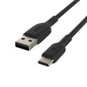 Belkin CAB001BT3MBK cable USB 3 m USB A USB C Negro