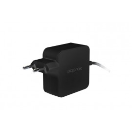 Approx appA45C adaptador e inversor de corriente Interior 45 W Negro