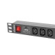 Lanberg PDU-10I-0200-IEC-BK unidad de distribución de energía (PDU)