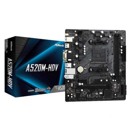 Asrock A520M-HDV Zócalo AM4 micro ATX - 90-mxbe50-a0uayz